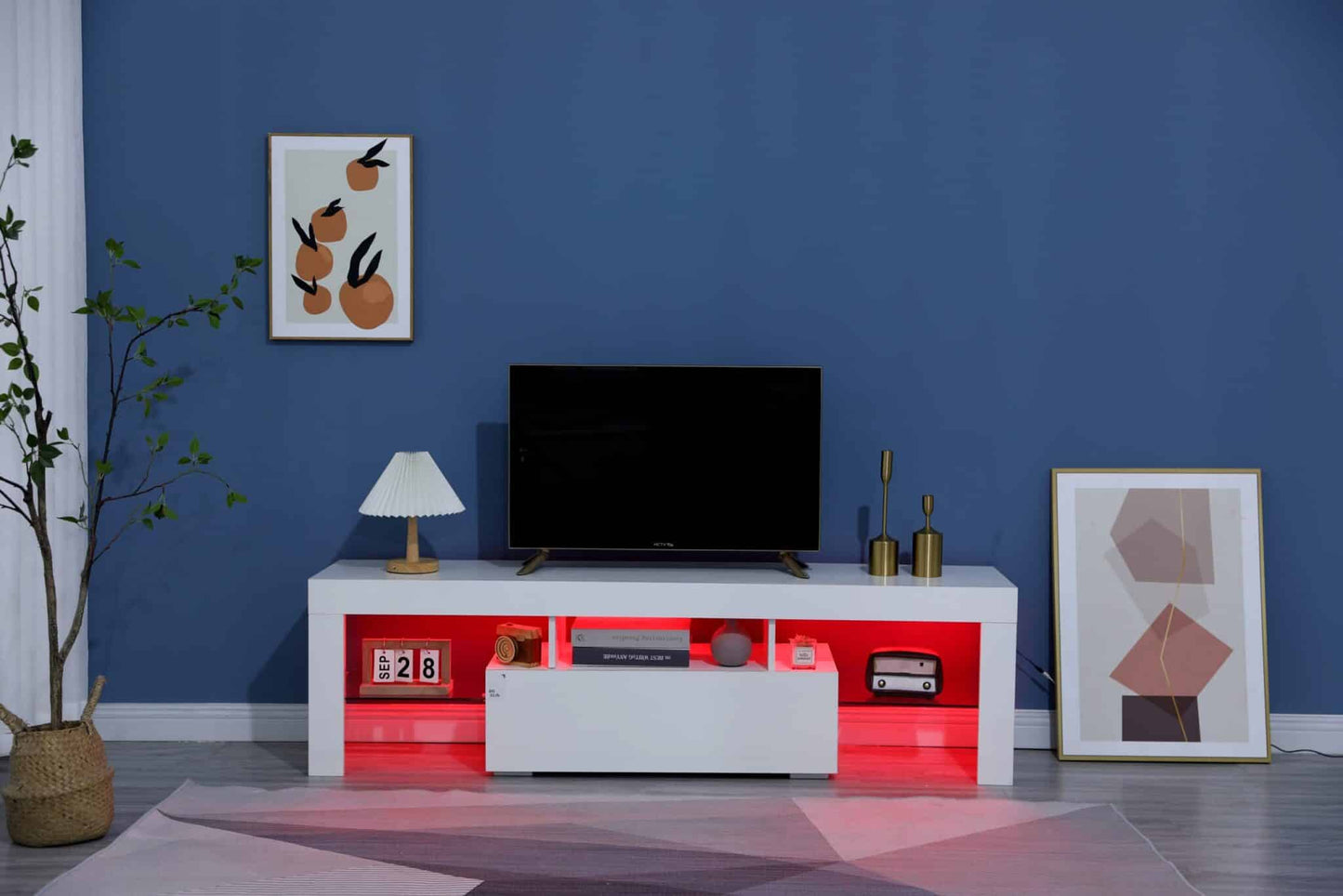 4803 WHITE TV STAND