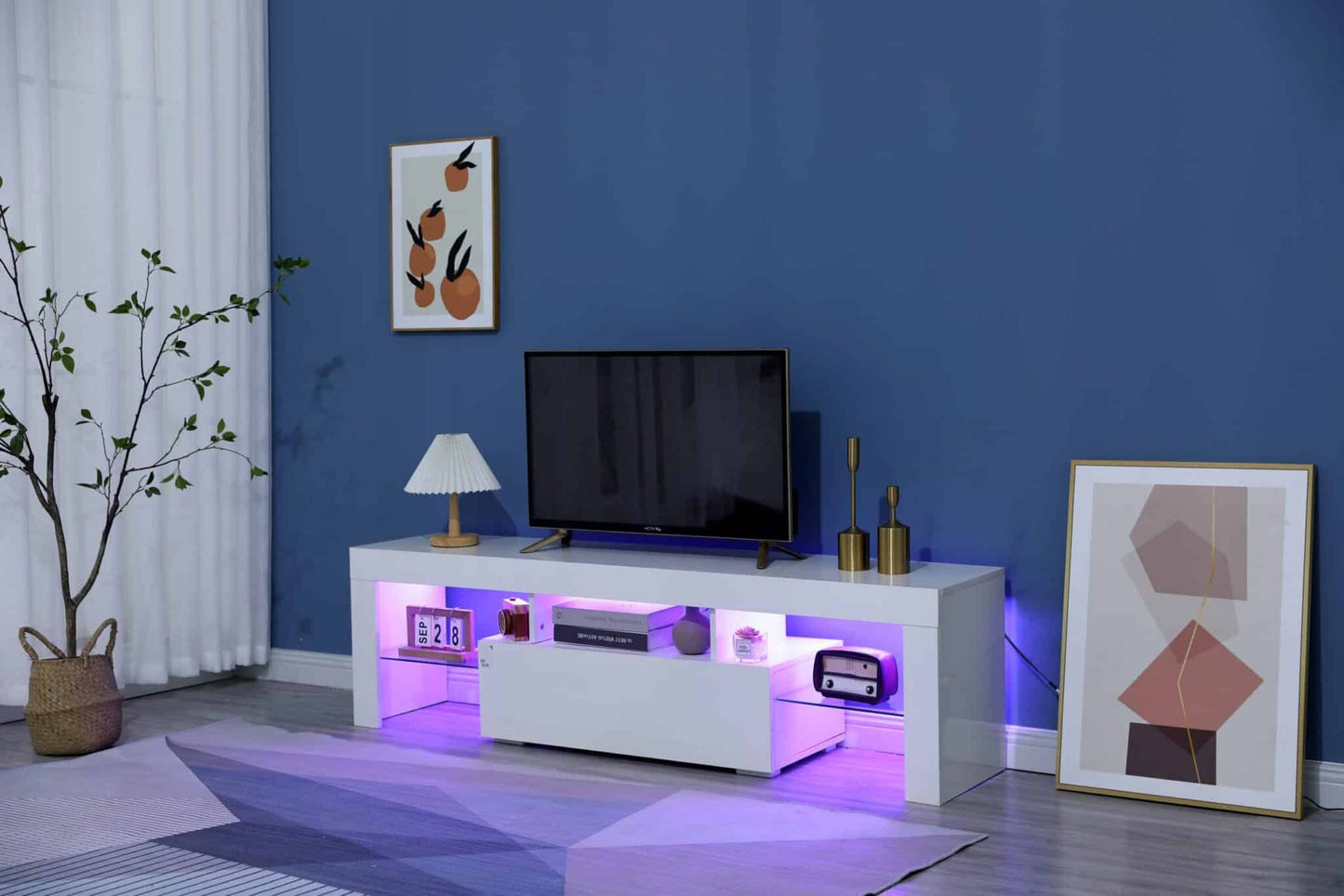 4803 WHITE TV STAND