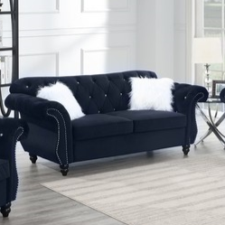 F6839 Loveseat Indigo