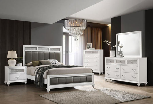 Barzini 4-piece  Bedroom Set White Queen or King (Mattress not Included)