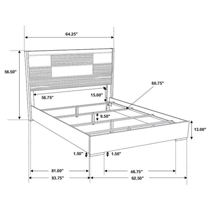 Blacktoft Bedroom Set Black 4 PC -BED FRAME,DRESSER,MIRROR,NIGHTSTAND ( Mattress )and chest not Included)