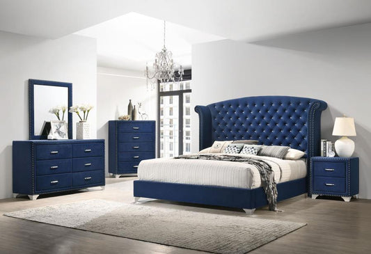 Melody 4-piece  Bedroom Set Pacific Blue Queen or King ( Mattress not included)