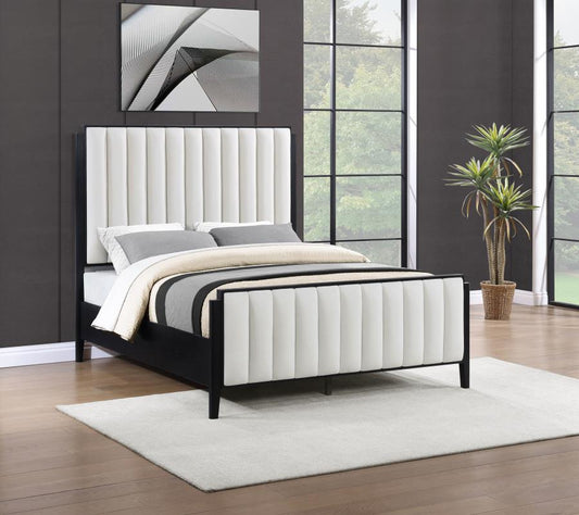 Brookmead 60-inch Upholstered  Bed Black (mattress not included)