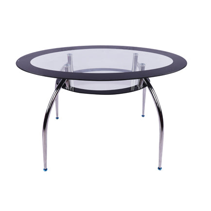 2100 Small Black Oval Dining Table