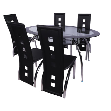 2100 L Dining Set Black