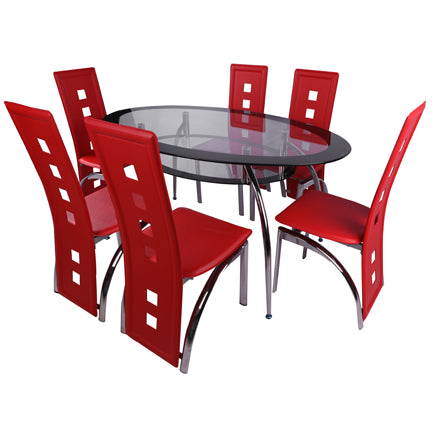 2100L Dining Set Red