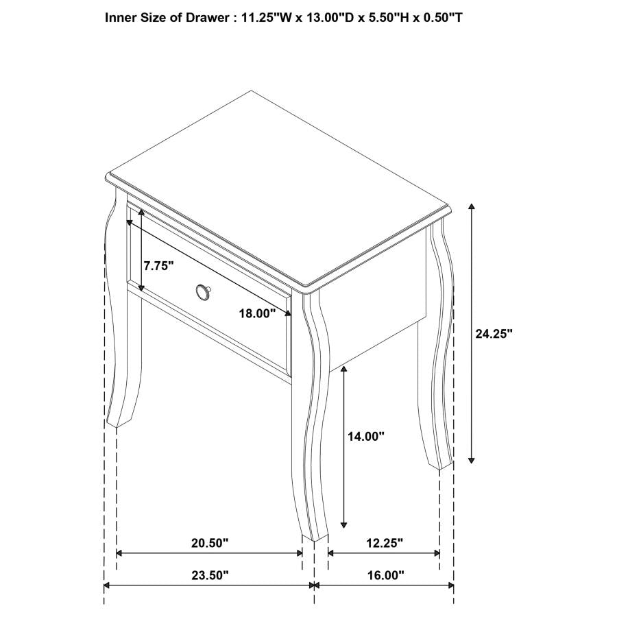 Dominique 4-piece FULL  Bedroom Set Cream White ( MATTRESS NOT INCLUDED)