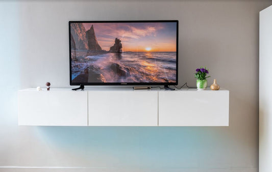 4808F White Floating Tv Stand