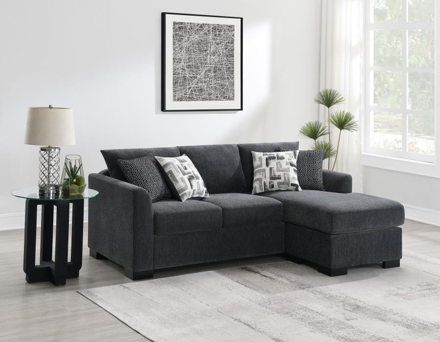 Storey Upholstered Sleeper Sectional Chaise Sofa