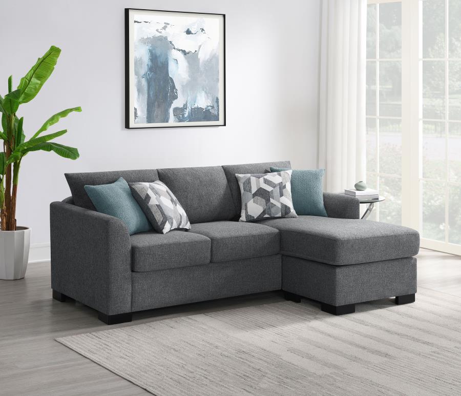 Storey Upholstered Sleeper Sectional Chaise Sofa