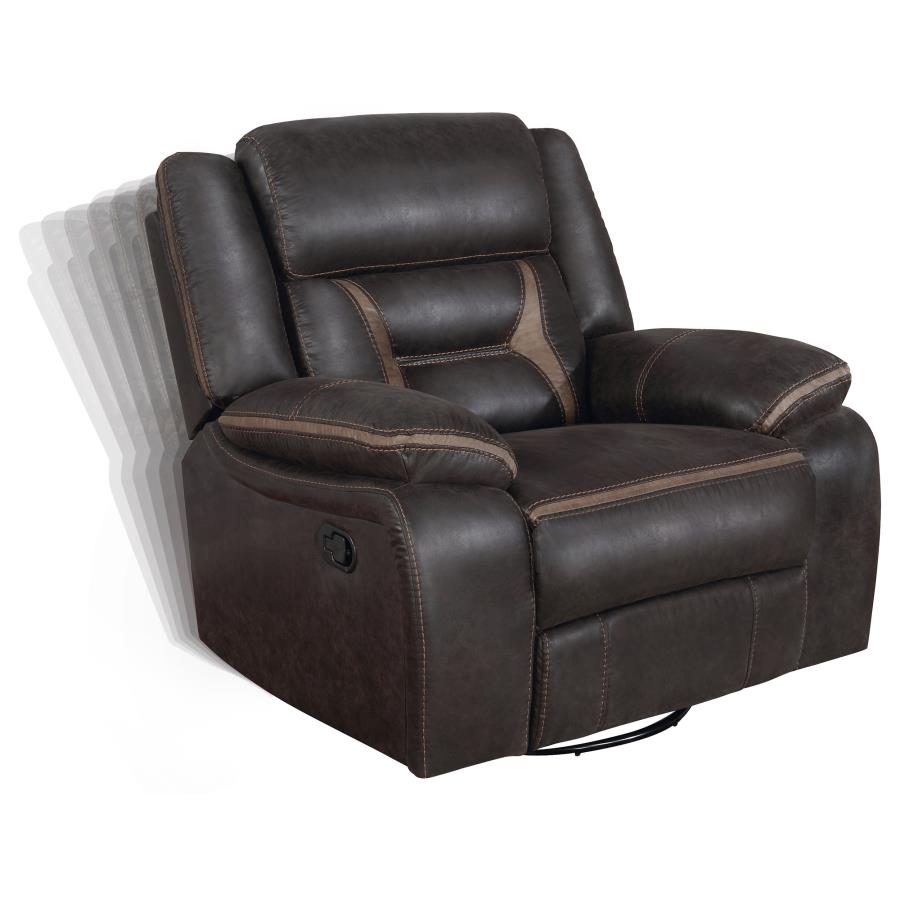 Greer 3-piece Upholstered Reclining Sofa Set Brown