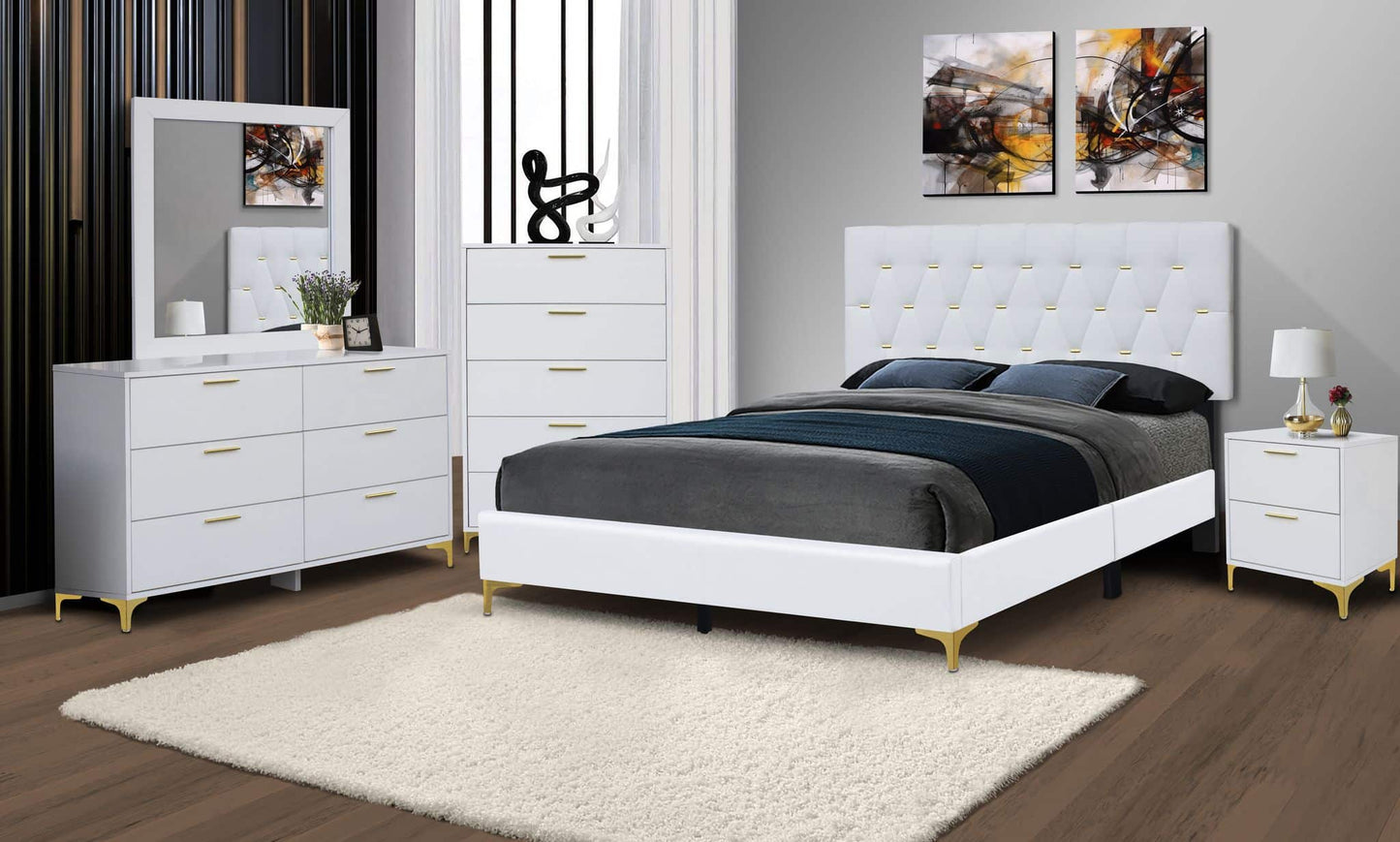 9100 Bed Frame White