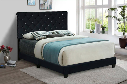 9300 BLACK BED (mattress not included)