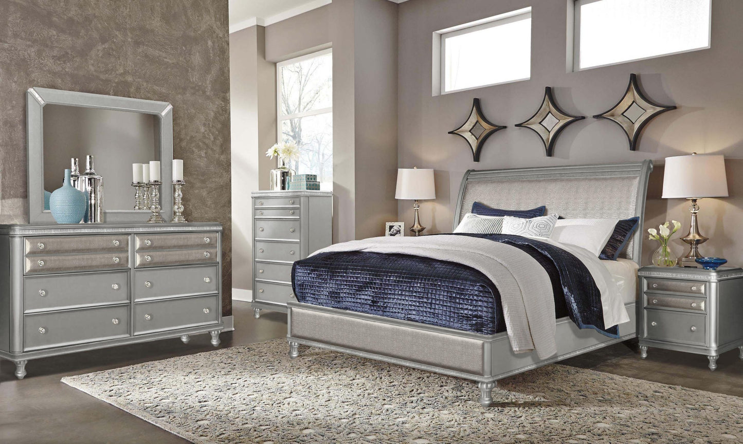 B309 Queen Bedroom Set Silver ( Mattress not Included)