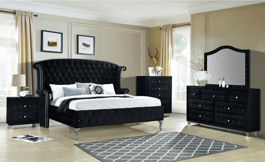 BR3500-DANA BLACK Queen BEDROOM SET-3PC