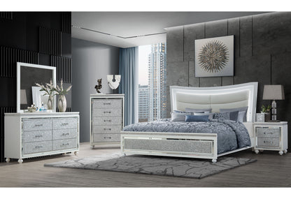 Collete Queen 4 PC Bedroom Set  (mattress and chest not included )