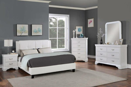 F9530Q Queen Bed Frame White ( only bed)