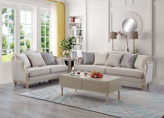 L310 - Amiri ( Beige )2 PC ( Sofa & Loveseat )