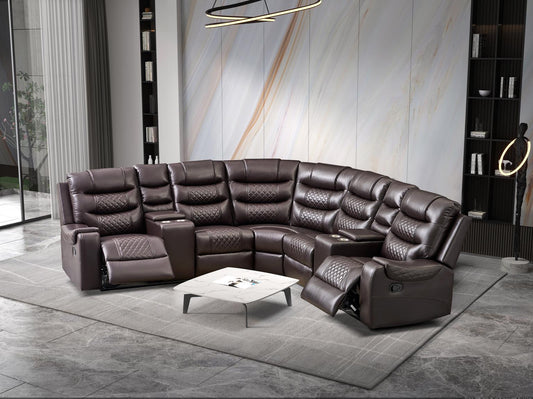 L451 - Victor ( Brown )3 PC Reclining Brown Sectional