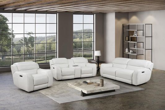 L480 - MARCO WHITE 3 PC (PWR SOFA & PWR LOVESEAT & PWR CHAIR)