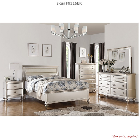 F9316EK King Bed Frame Silver