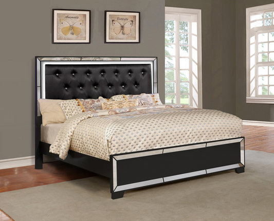 B52431 Belisa Bed frame Black ( mattress not included)