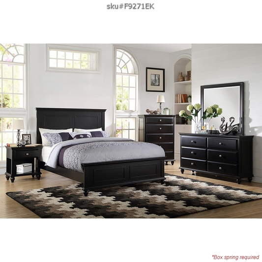 F9271EK King Bed Frame Black