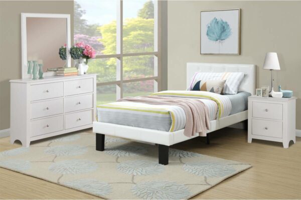 F9209T Twin White Bed Frame