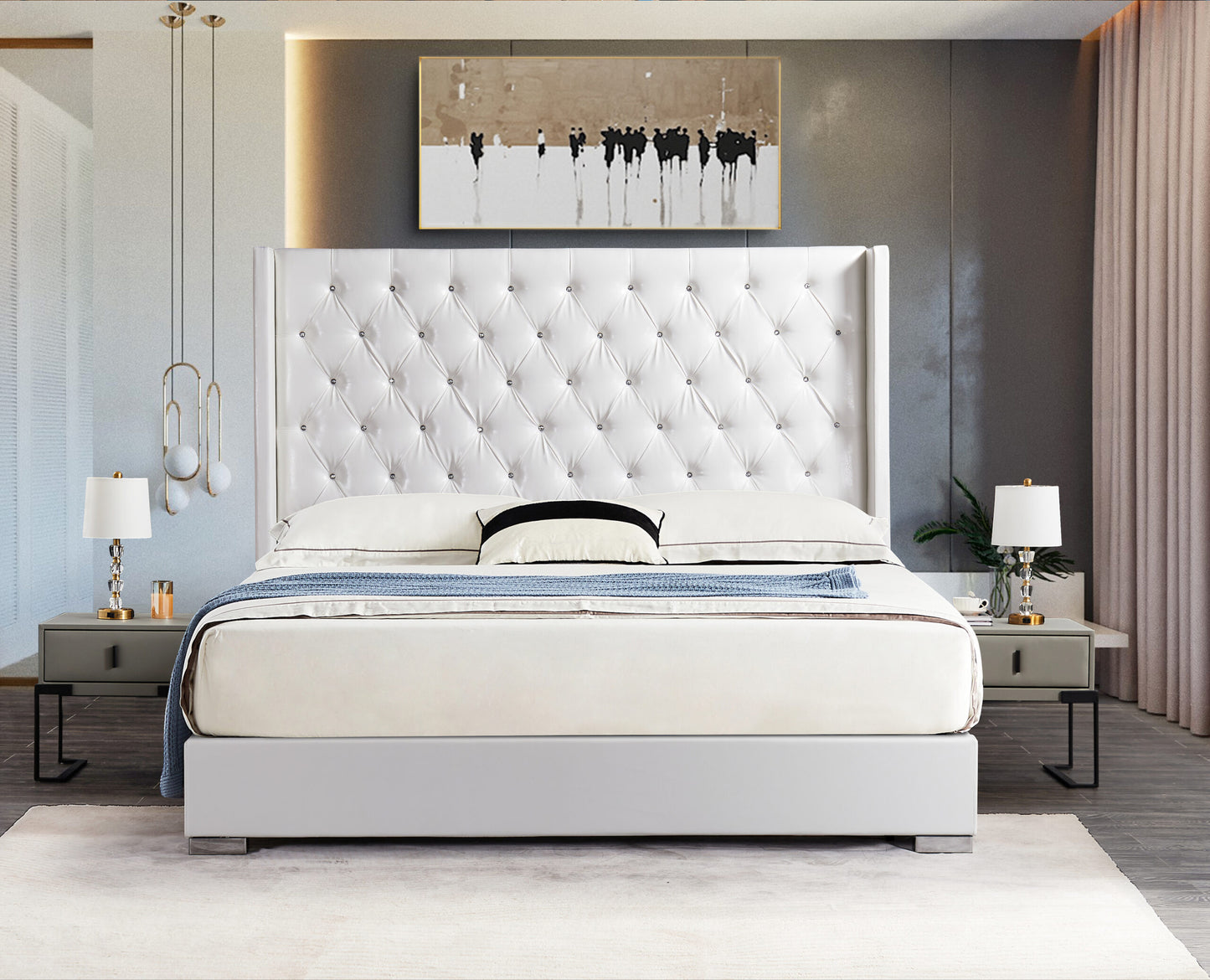 SS8115 White Bed Frame