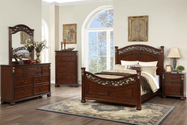 F9584Q Queen Bed Frame Cherry (only bed)