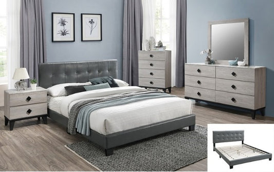 F9567Q Queen Bed Frame Grey