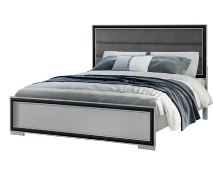 Amelia Gray Black Queen 4 PC Bedroom Set ( chest and mattress not included)