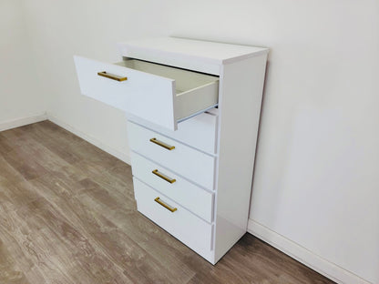 Chest White Glossy Gold