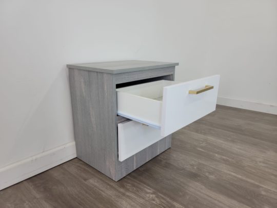 Nightstand Miami Lula + Glossy White Gold