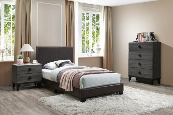 F9211T Twin Brown Bed Frame