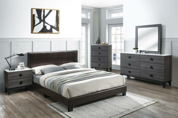 F9211Q Queen Bed Frame Brown